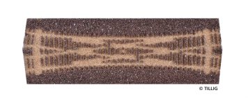 TILLIG 86530 - H0 Gleisbettung Elitegleis dunkel (braun) für Doppelkreuzungsweiche DKW II